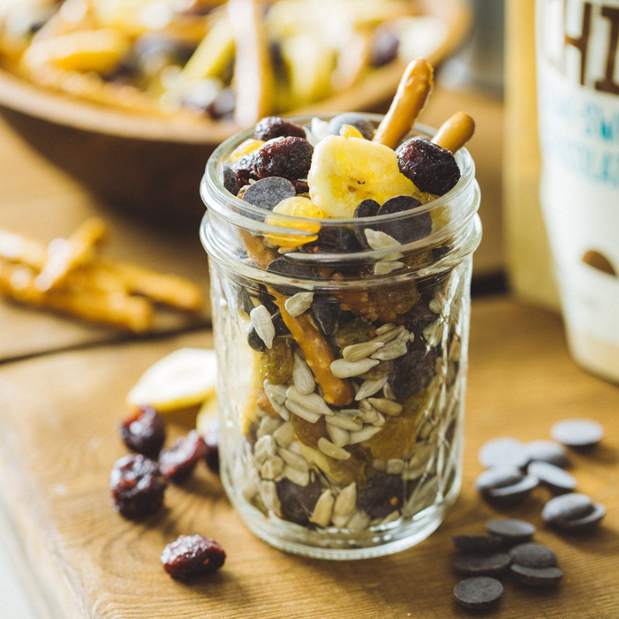 Allergy Friendly Trail Mix with Gluten Free Pretzels, Sunflower Seeds, raisins, chocolate chips and more