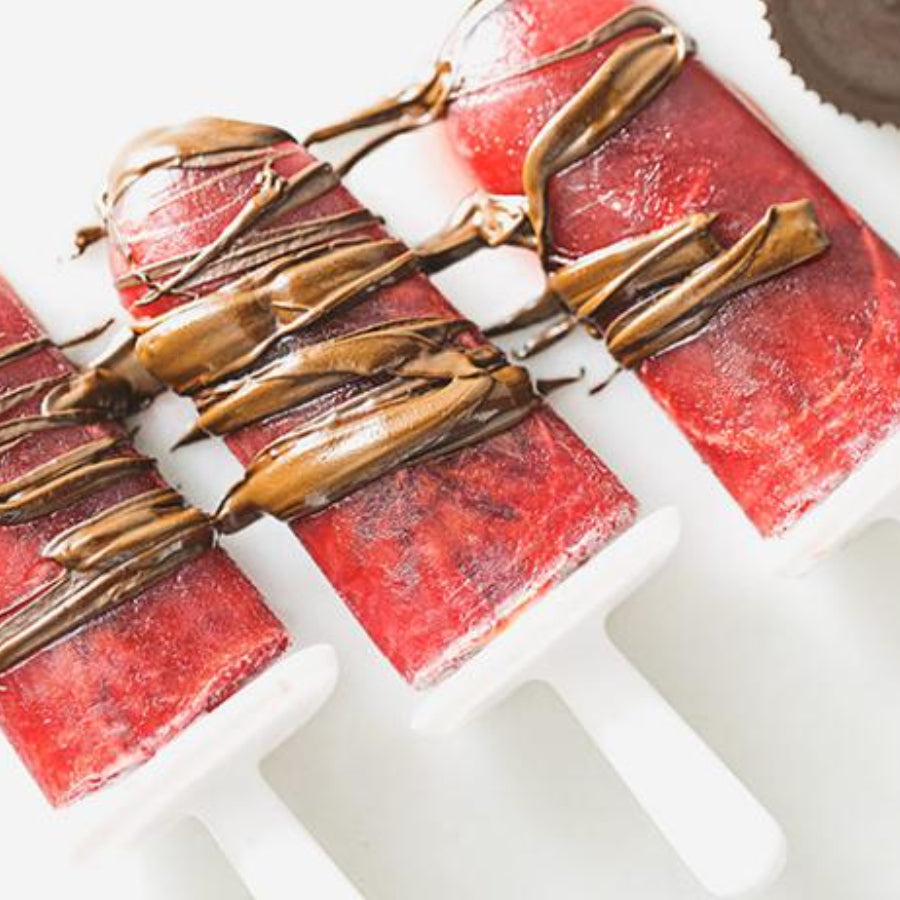 Blood Orange Popsicles Drizzled with Melted Sun Cups