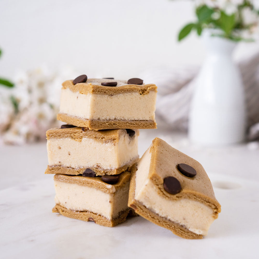 Chocolate Chip Cookie Dough Dairy Free "Ice Cream" Sandwiches