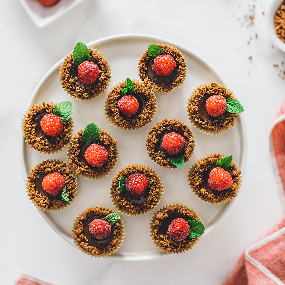 Chocolate Raspberry Graham Cups