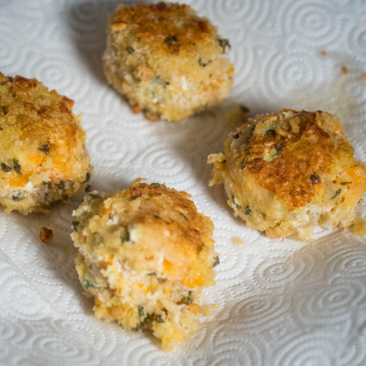 Butternut Squash Arancini with Smoky Balsamic Crunchsters