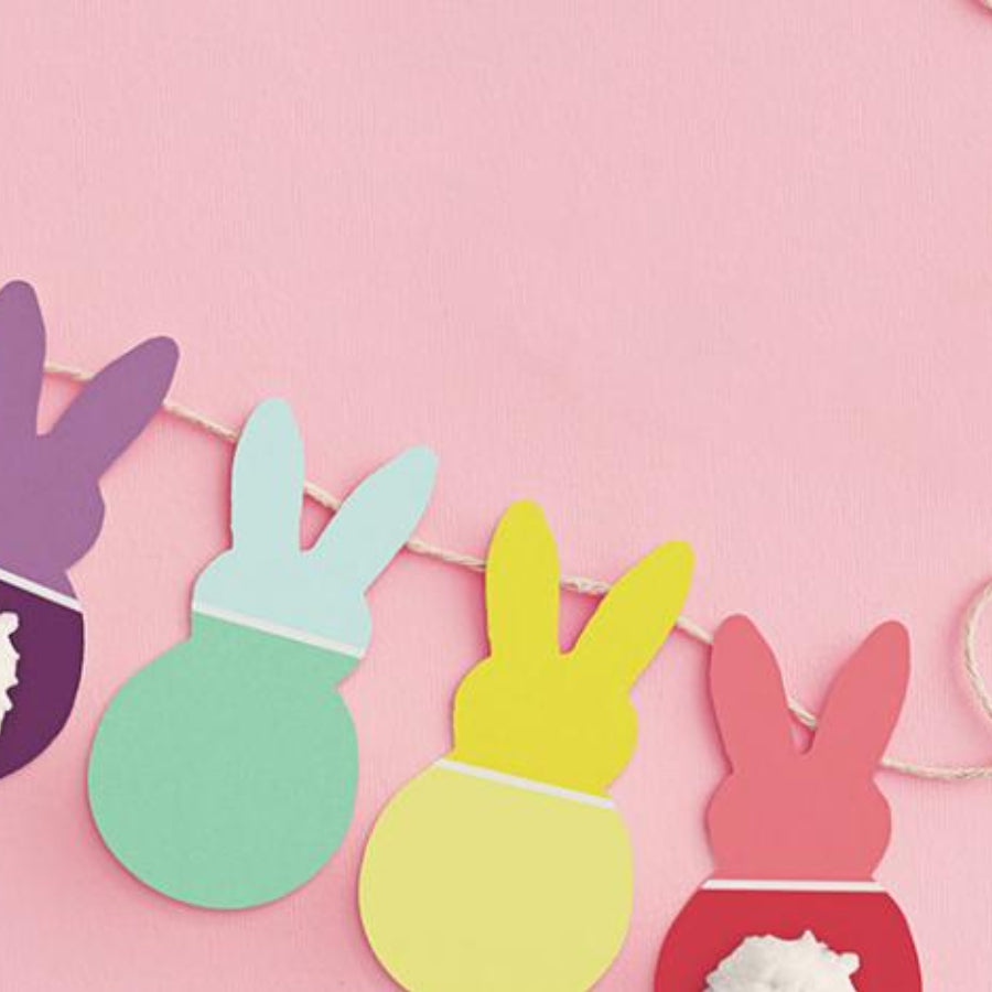 String of Cut Out Paper Bunnies