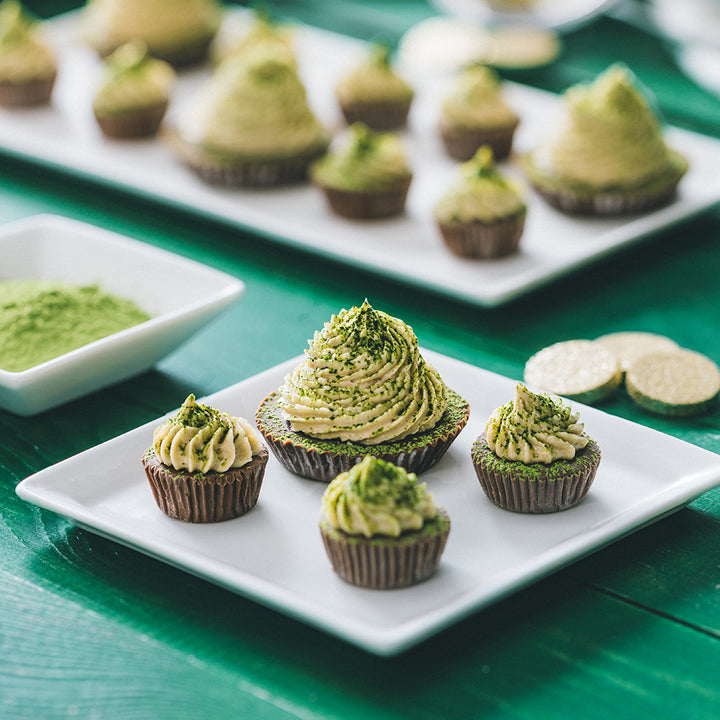 Frosted Matcha Dusted Sunflower Butter Cups