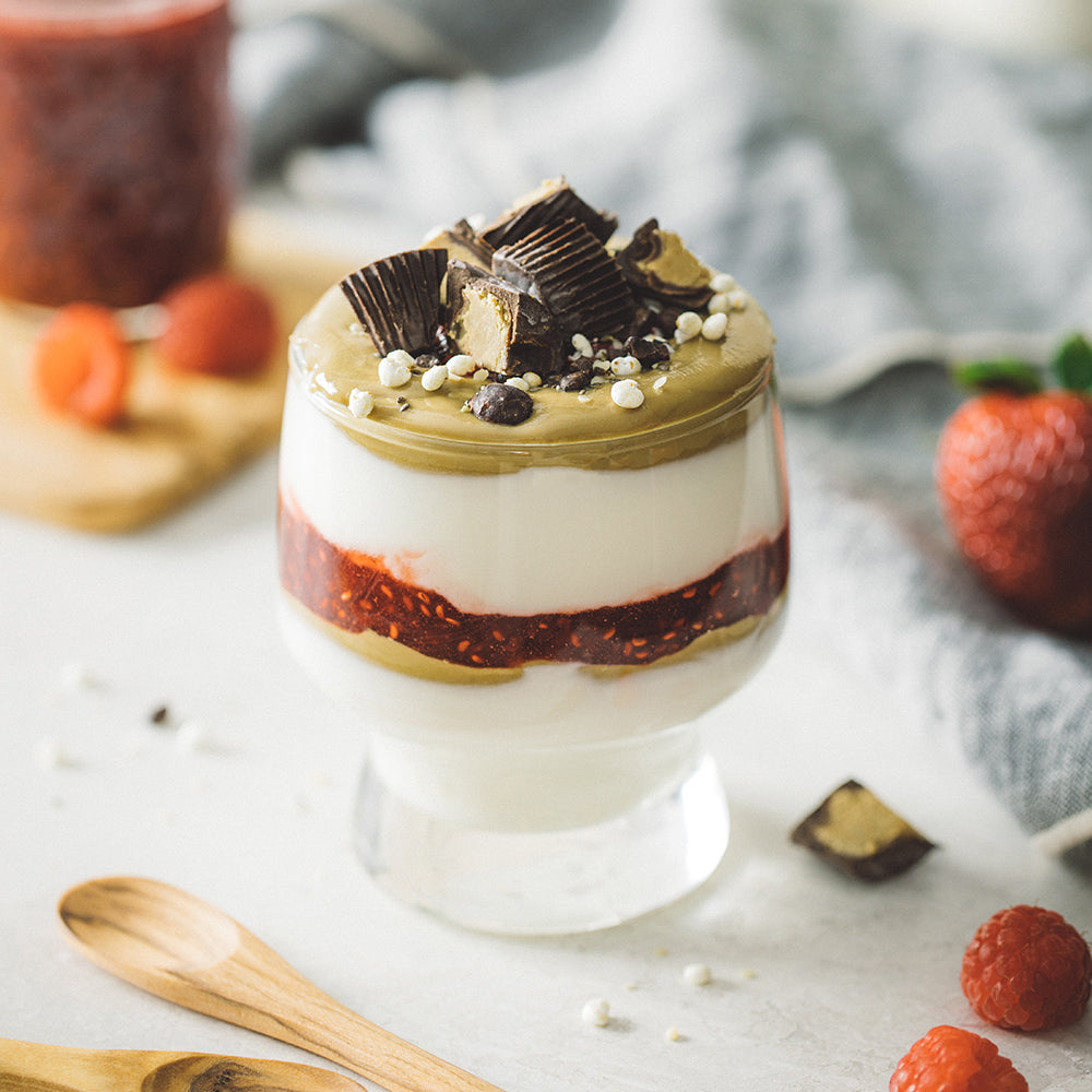 Luxurious Parfait with Sunflower Butter and Quick Berry Jam