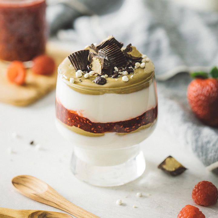 Parfait with Sunflower Butter and Quick Berry Jam