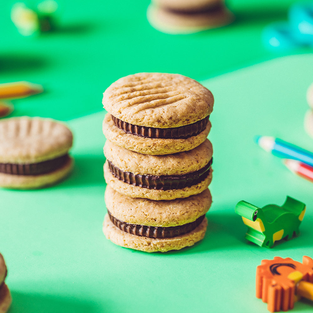 Stack of Sunflower Butter Cup Sandwich Cookies