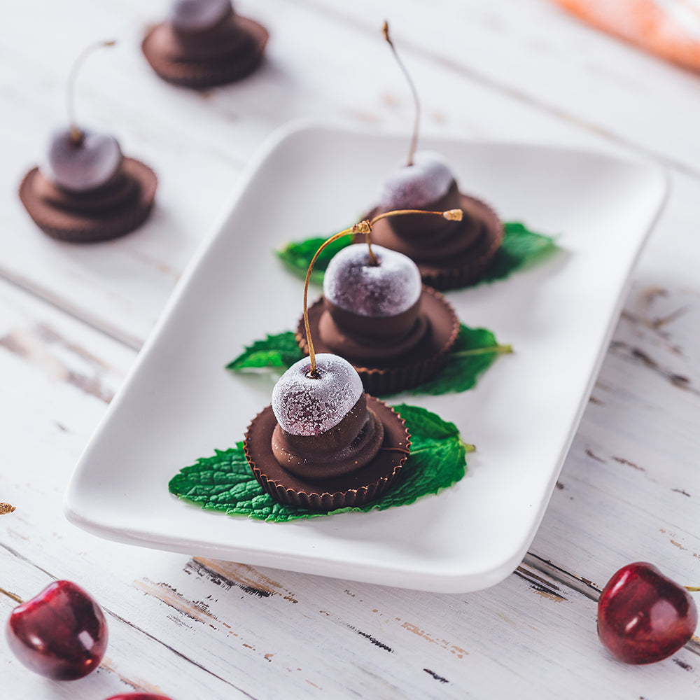 Frozen Chocolate Covered Cherry Mint Cups