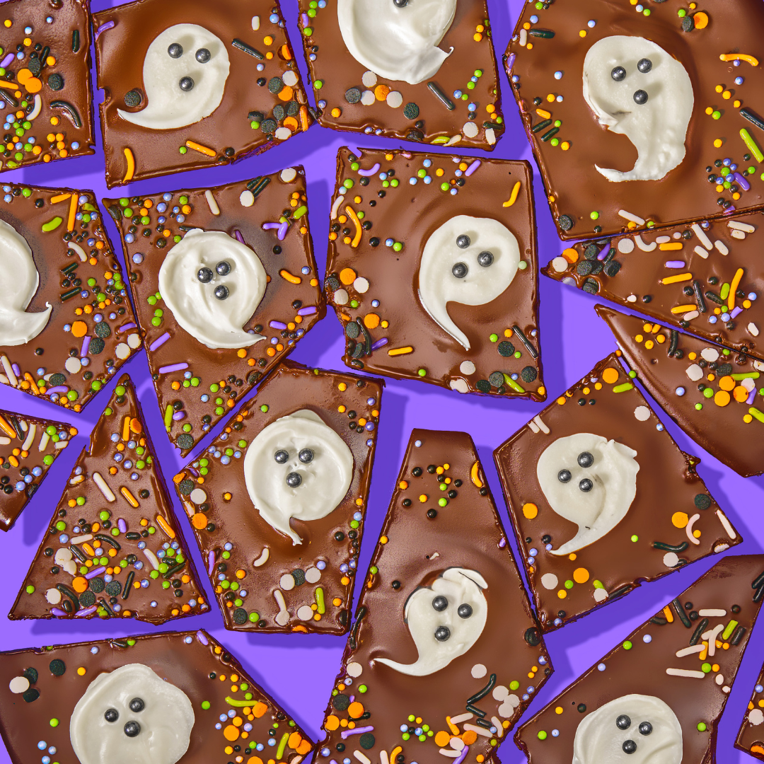 Ghostly Chocolate Bark