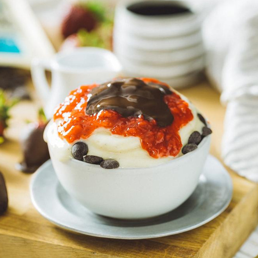 Chocolate Covered Strawberry Nice Cream Sundae