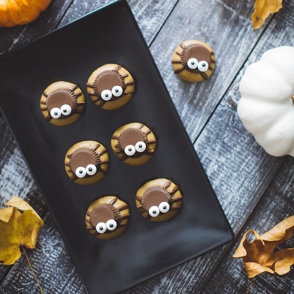 Thumbprint Spider Cookies with Sun Cups