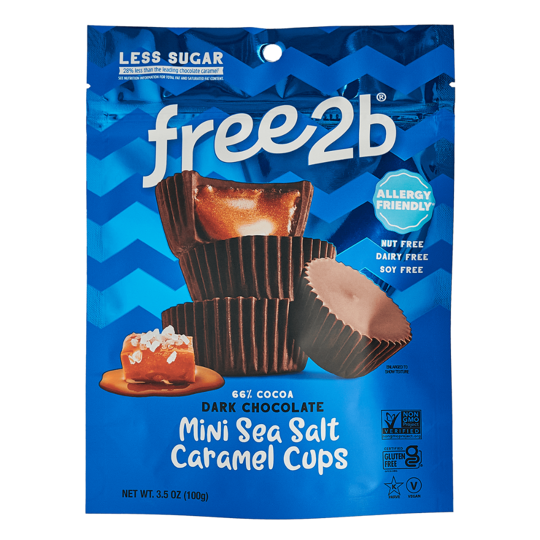 Dark Chocolate Sea Salt Caramel Cups Minis