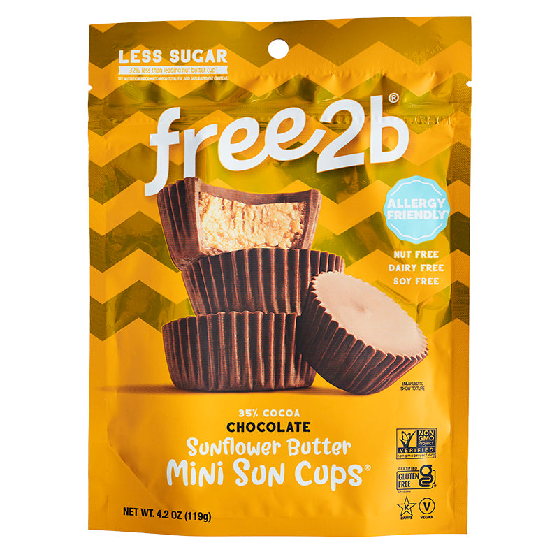 Free2B Mint Dark Chocolate Cups - 40g